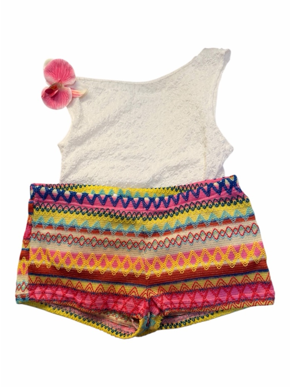 Multicolor Patterned Summer Shorts - Picture 2 of 2